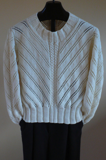 Diagonal Lace Pullover